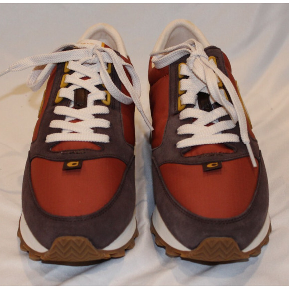 Coach Runner Sneakers MEN SZ 8 WOMEN\'S SZ 10 RUST/MAPLE NIB‎ $195